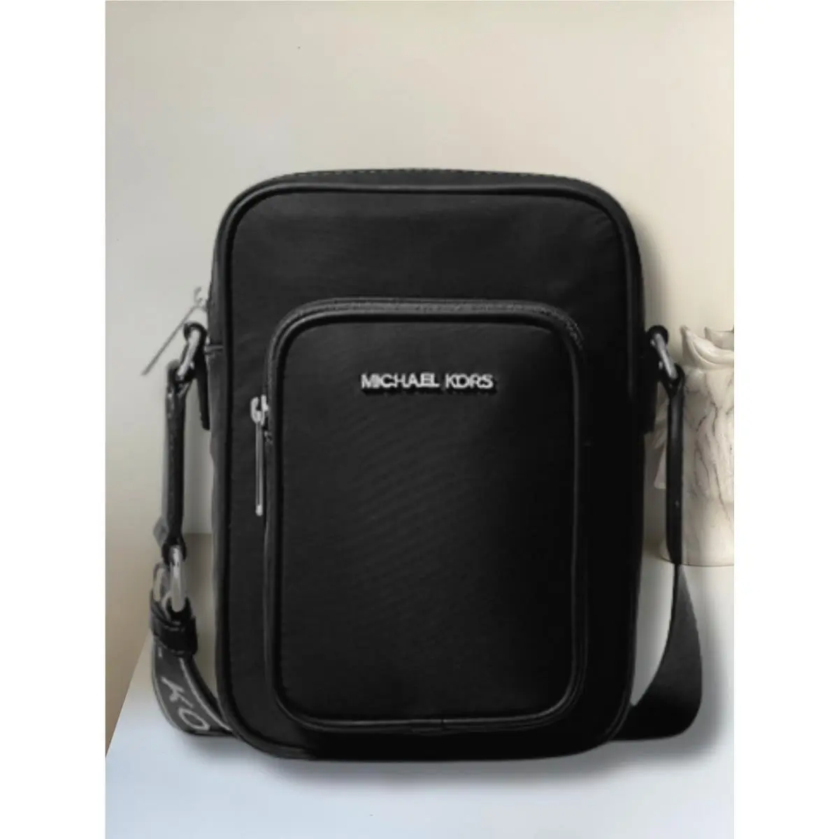 Khai Women Nylon NS Zip Pocket Crossbody Shoulder Bag Variation BLACK by Michael Kors