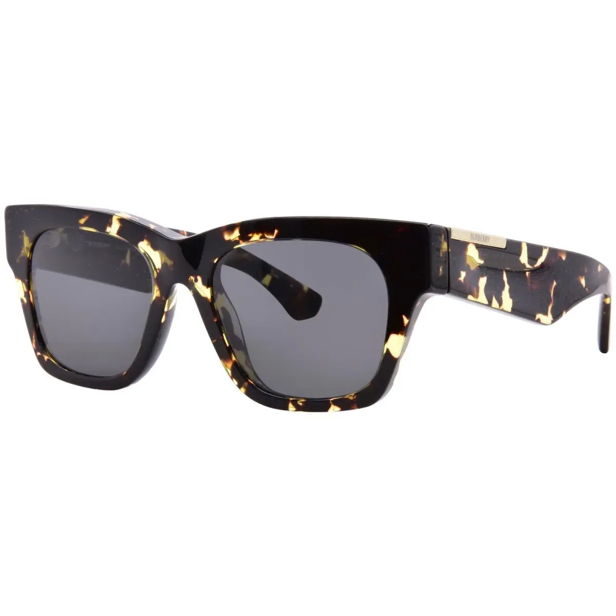BE4424 410687 Sunglasses Women`s Yellow Havana/dark Grey Lenses 52mm by Burberry