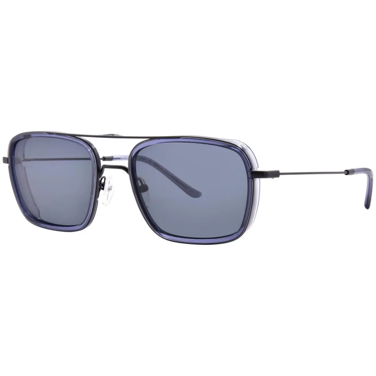 Emporio Armani EA2162 300180 Sunglasses Men`s Matte Black/blue Square Shape 54mm