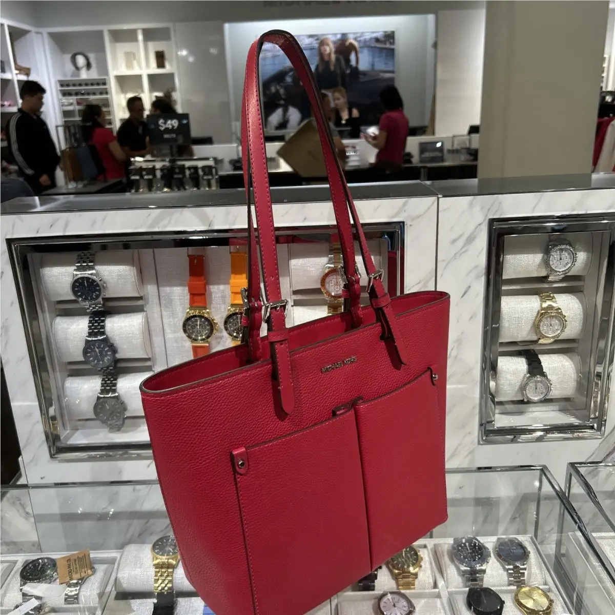 Michael Kors Women Jet Set Medium Pocket Tote Bag Handbag Purse Shoulder Ladies