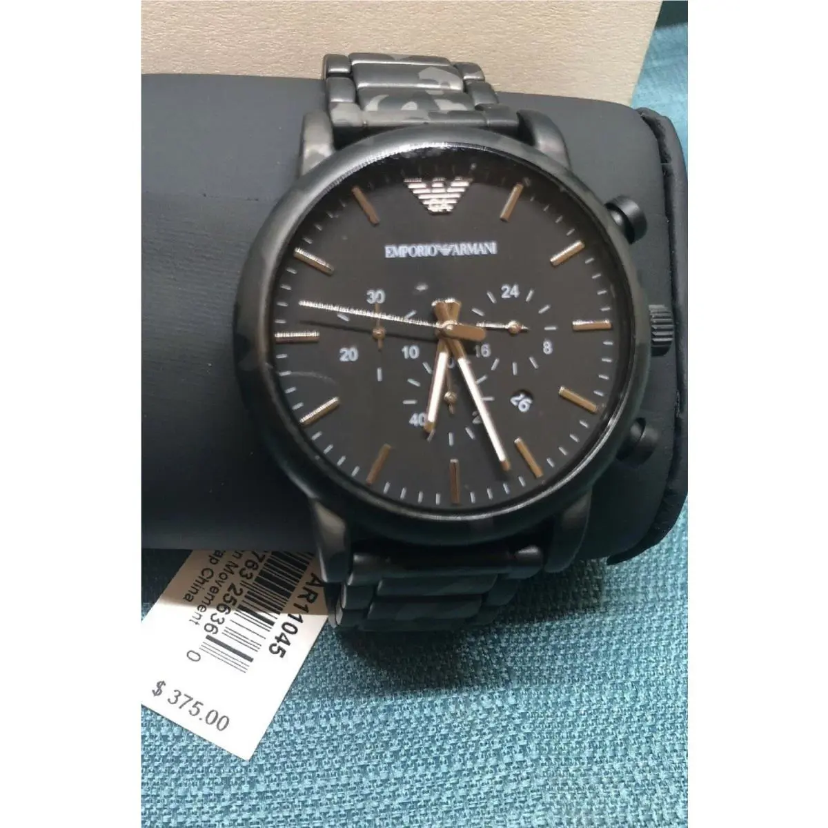 Emporio Armani AR11045 Men`s Watch Quartz Stainless Steel Black