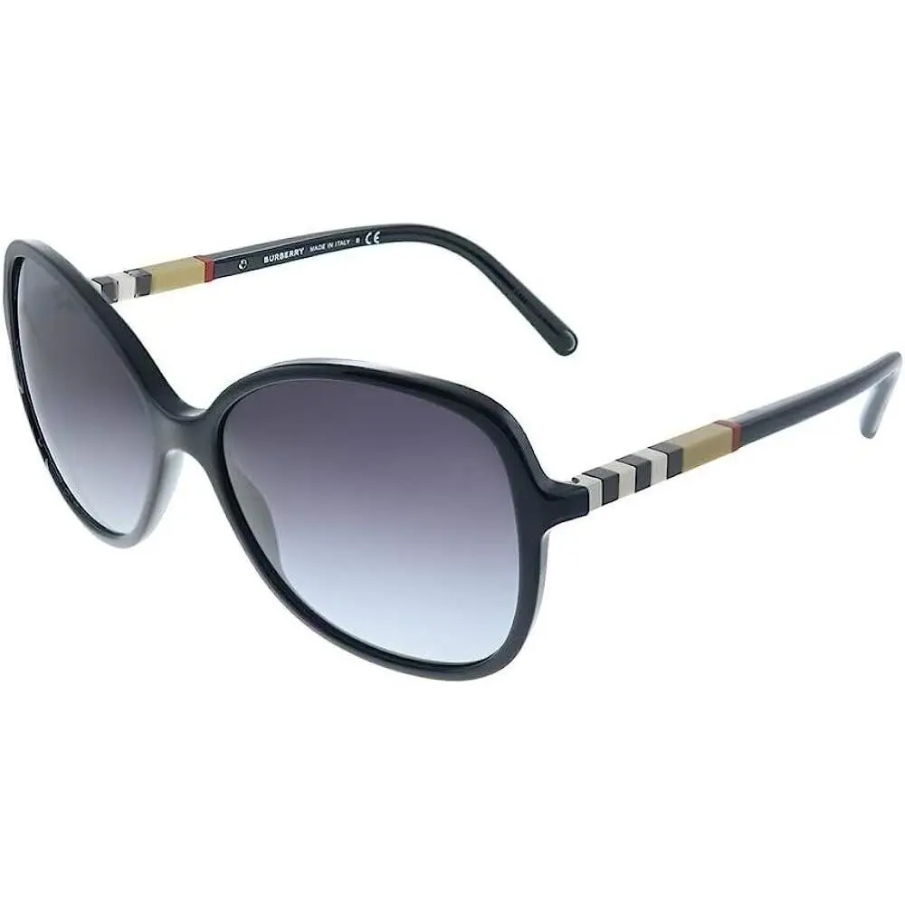 Burberry BE 4197 30018G Black Plastic Butterfly Sunglasses Grey Gradient Lens