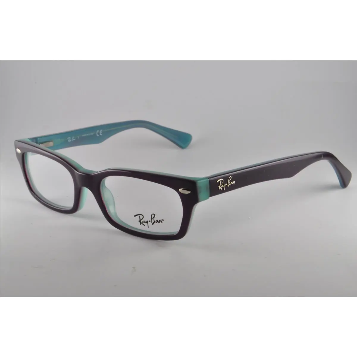 Ray Ban Jr Eyeglasses RY 1533 3598 Eggplant On Opal Turquoise Size 45-16-125