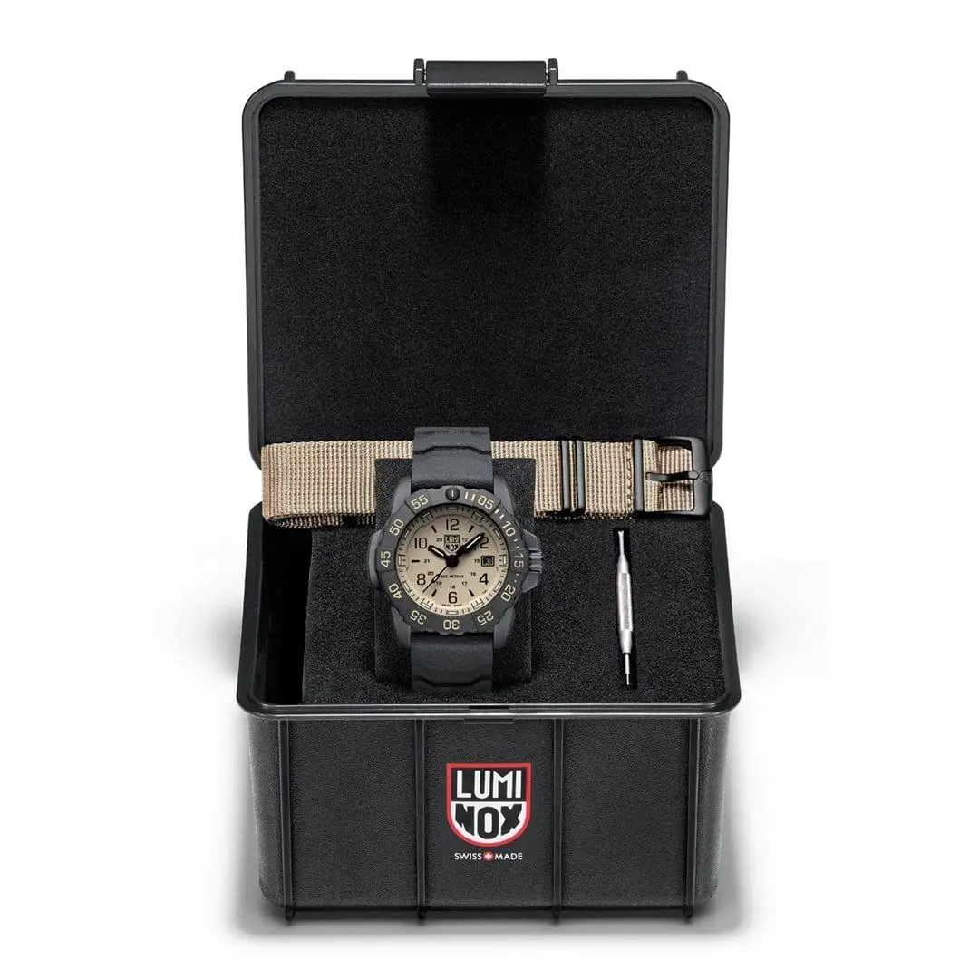 Luminox Navy Seal Foundation Beige Men`s Watch - XS.3251.CB.NSF - Dial: Beige, Band: Black, Bezel: Black