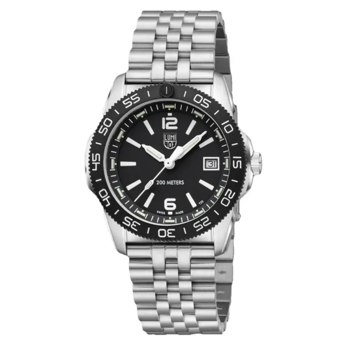 Swiss Luminox Pacific Diver Men`s Stainless Black Dial Tritium Watch XS.3122M.1