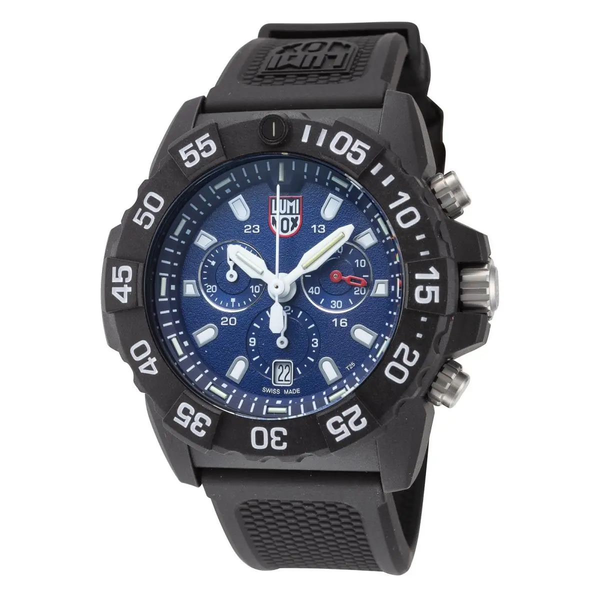 Luminox Men`s Navy Seal 45mm Quartz Wrist Watch Model XS.3583 - Dial: Blue, Band: Black