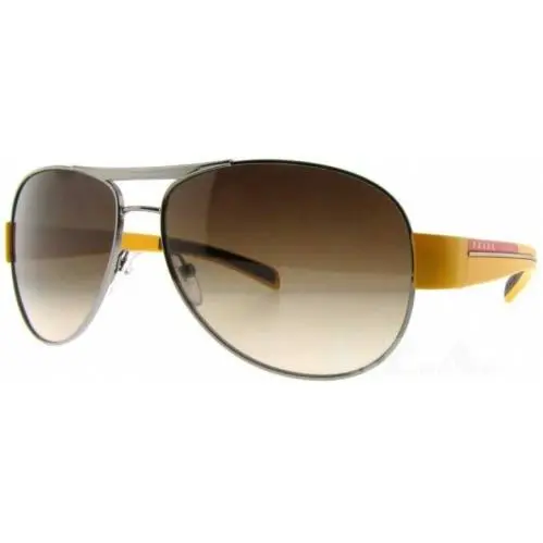 Prada Sport Sunglasses PS51LS 5AV6S1 59mm Gunmetal-yellow / Brown Gradient Lens