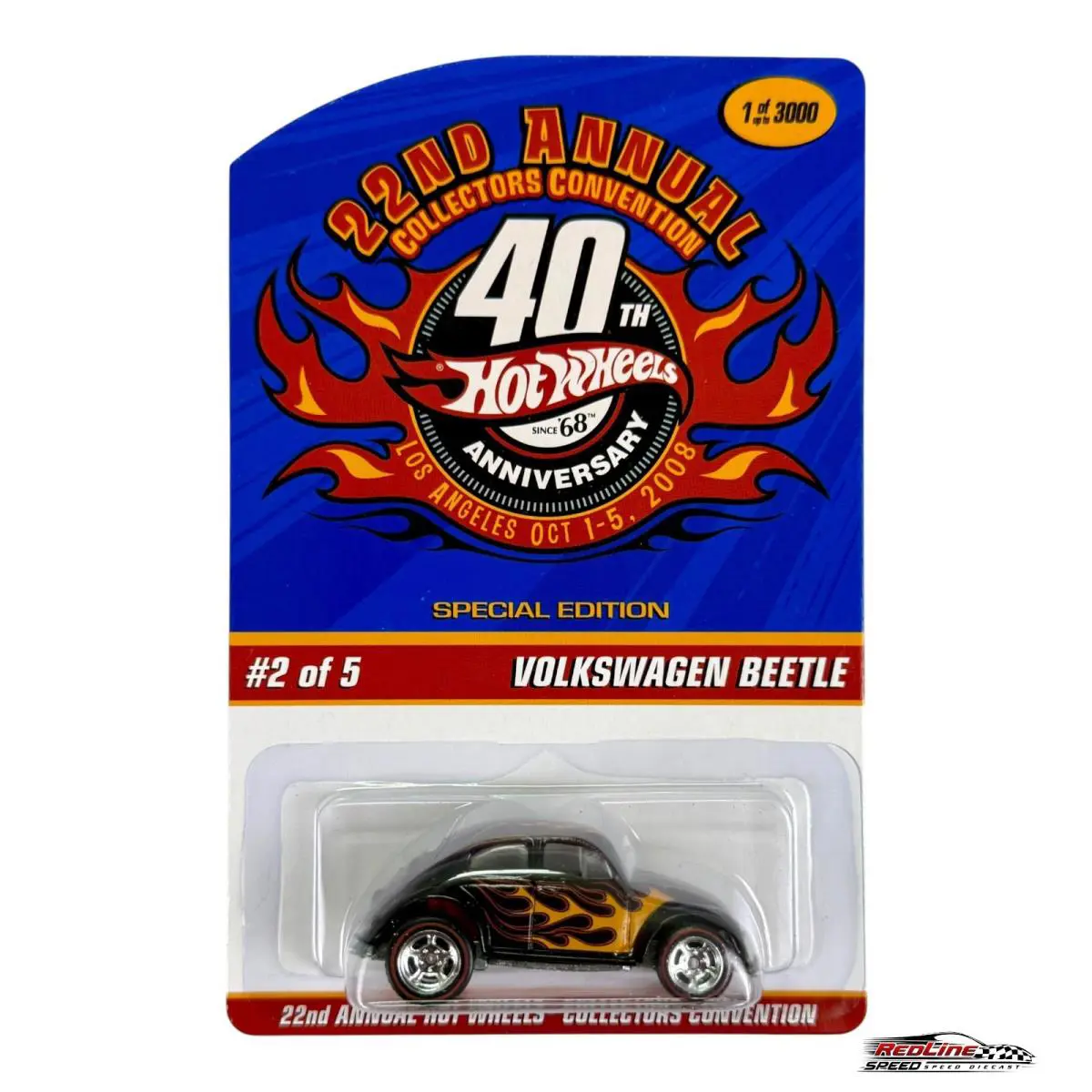 Hot Wheels 22nd Collectors Nationals Volkswagen Beetle Black. 1 of 3000 H31 - Black