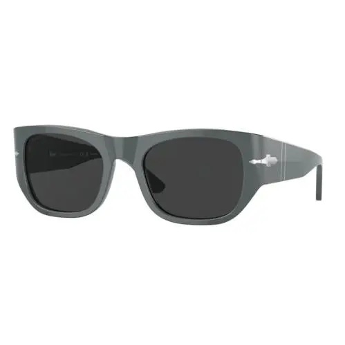 0PO3308S 117348 Grey/black Polarized Square Unisex Sunglasses by Persol