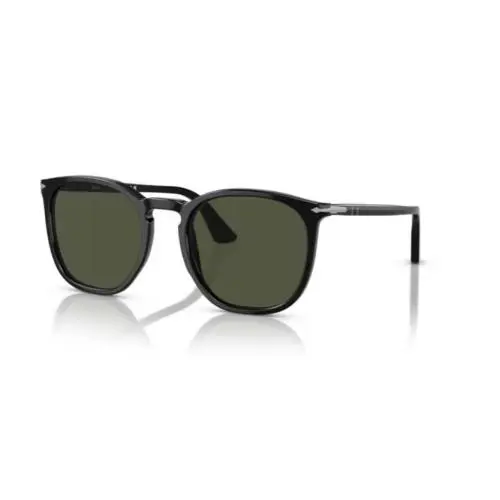 Persol 0PO3316S 95/31 Black/green Rectangular Unisex Sunglasses