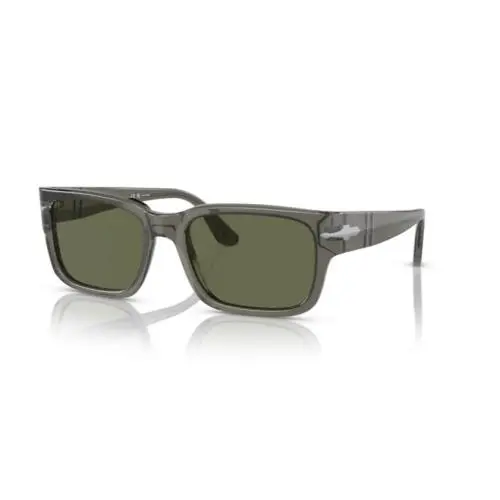 Persol 0PO3315S 110358 Transparent Taupe Gray/green Polarized Men`s Sunglasses