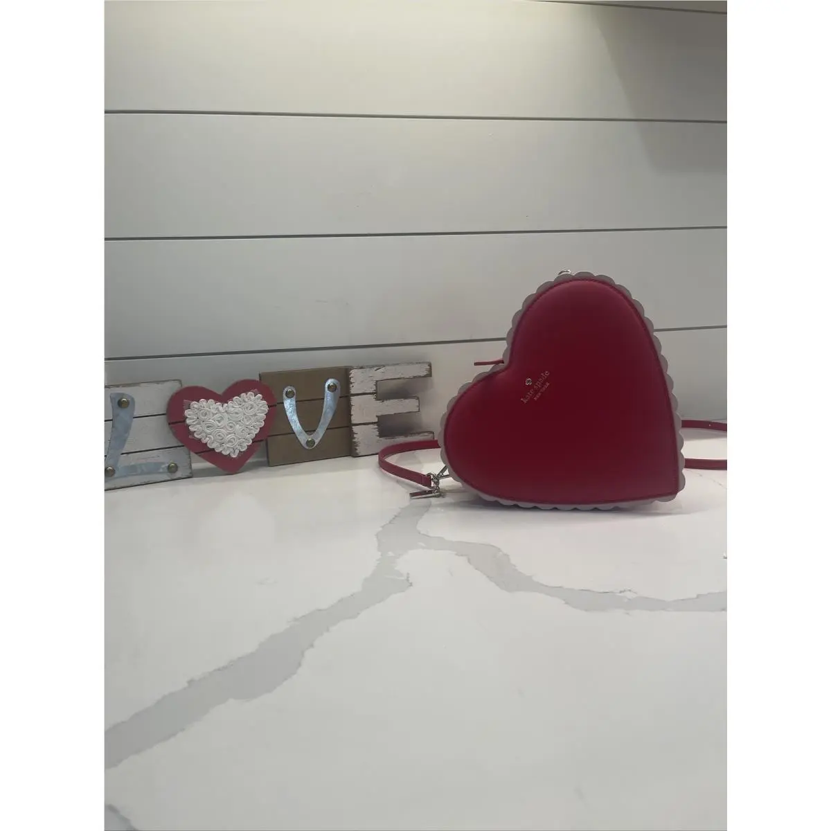 Kate Spade Yours Truly Heart Leather Crossbody Purse Bag Chocolate Box Rare
