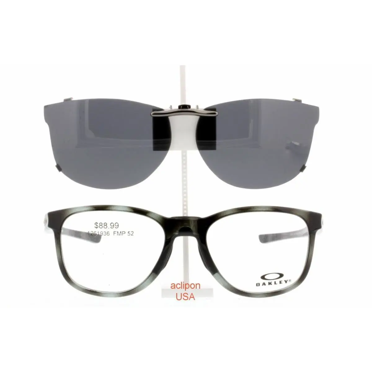 Custom Made For  CLOVERLEAF-MNP-OX8102-52X18-T Polarized Clip-on Sunglasse by Oakley