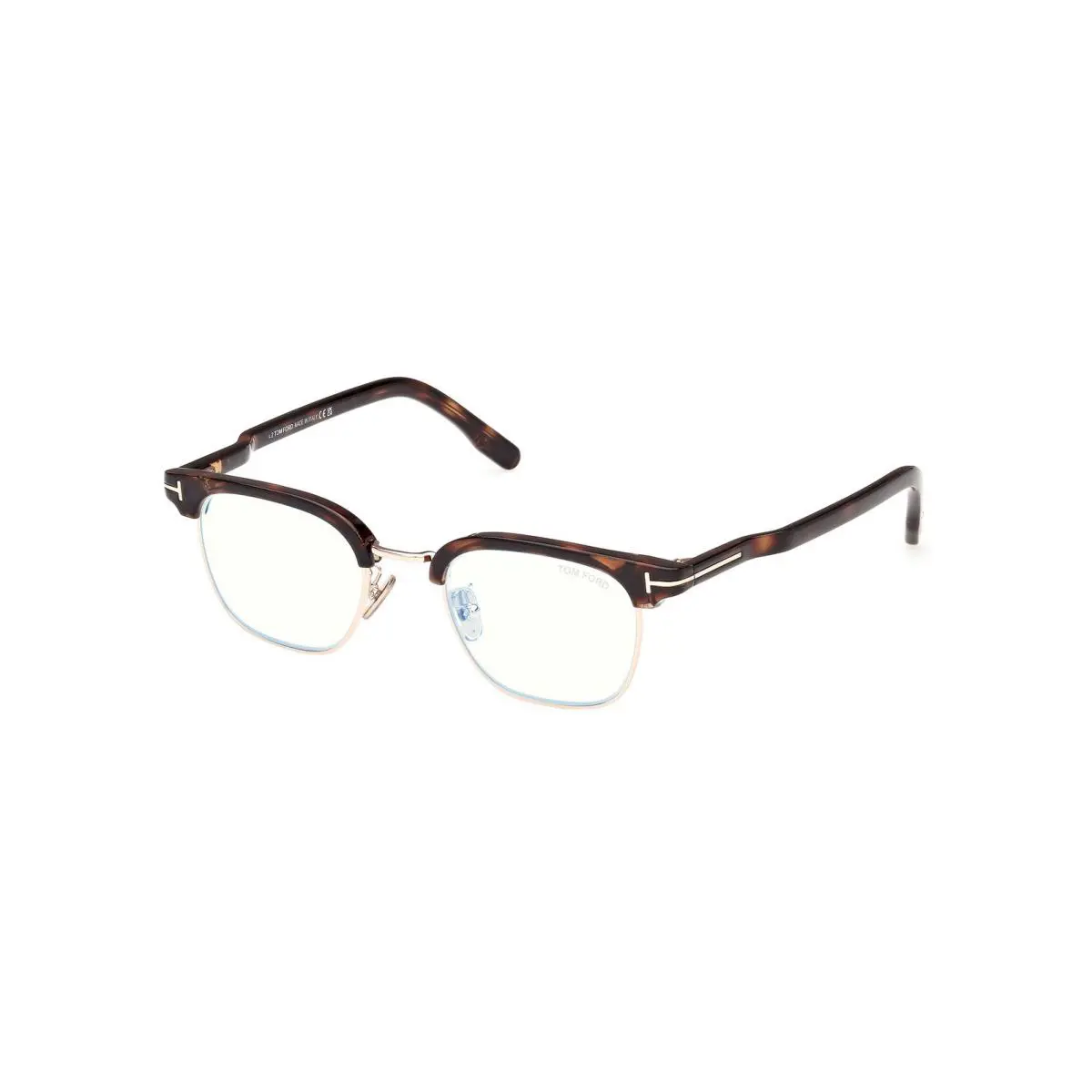 Tom Ford FT5932-D-B 090 Eyeglasses Men`s Shiny Blue/blue Block Full Rim 47mm