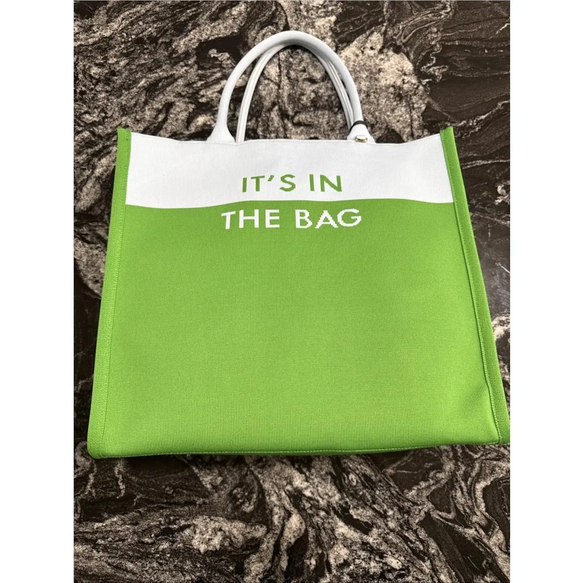 Kate Spade York x Target Knit Tote “it’s IN The Bag” Green/light Blue