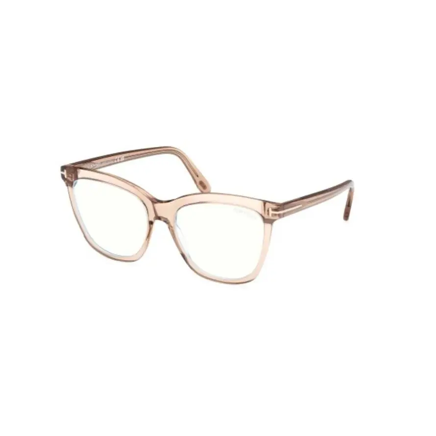 Tom Ford TF6042B 045 Shiny Light Brown Frame 54mm Demo Lens Eyeglasses