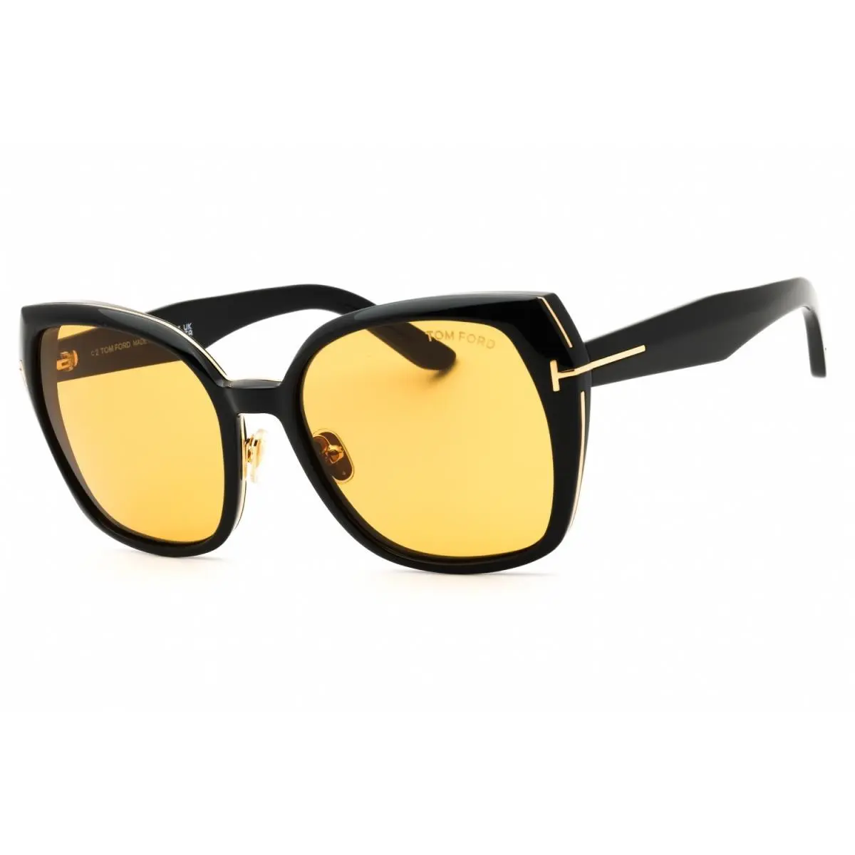 Tom Ford TF1223 01E Cat Eye Shiny Black/brown 58 mm Women`s Sunglasses Frame