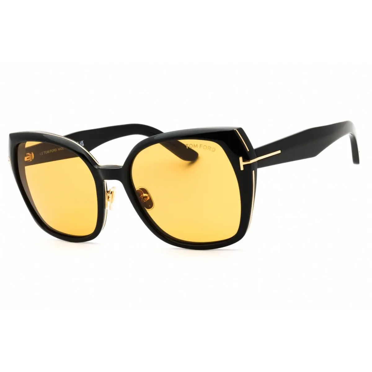 Tom Ford FT1223 01E Sunglasses Shiny Black Frame Brown Lenses 58mm