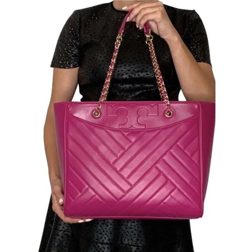 Tory Burch Alexa Flat Tote 50641 - Party Fuschia