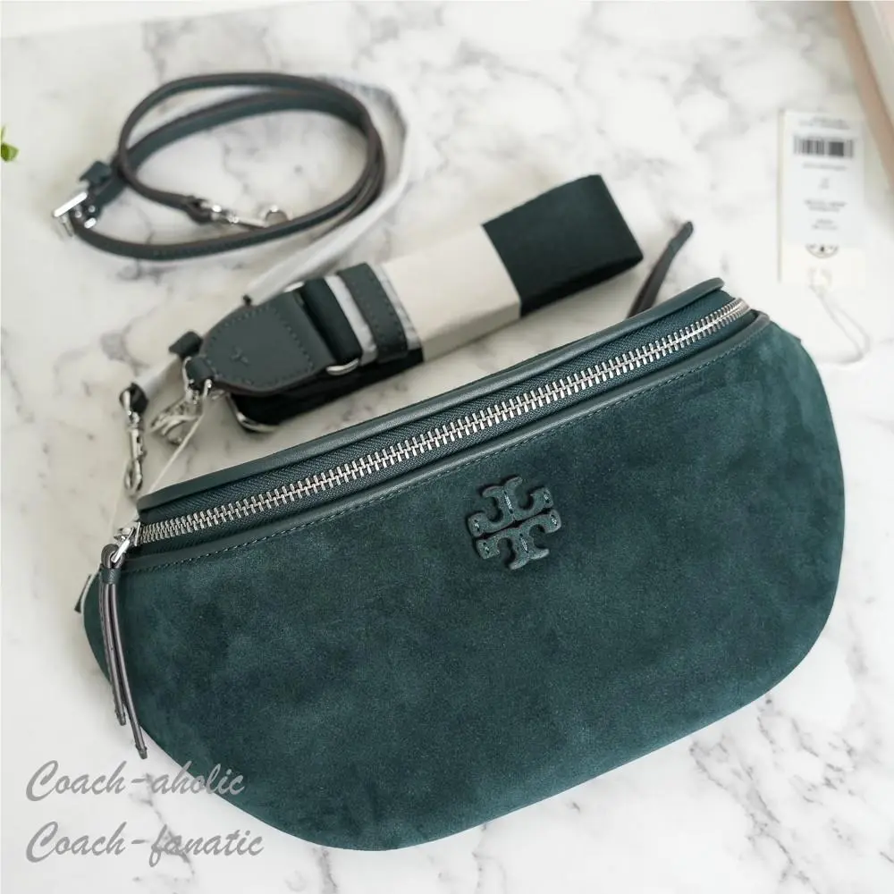 Tory Burch Thea Suede Belt Bag Fanny Pack in Warm Teal