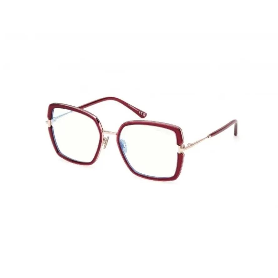 Tom Ford TF5985-B 075 Shiny Dark Fuxia Blue Block Lens 55 mm FT5985B Eyeglasses