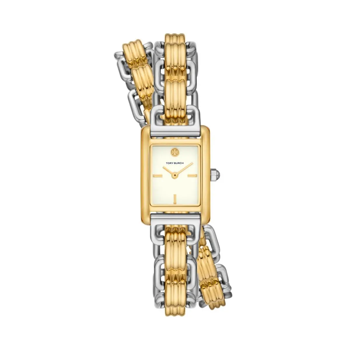 Women`s Eleanor Small 2-Tone Stainless Double Wrap Bracelet Watch by Tory Burch