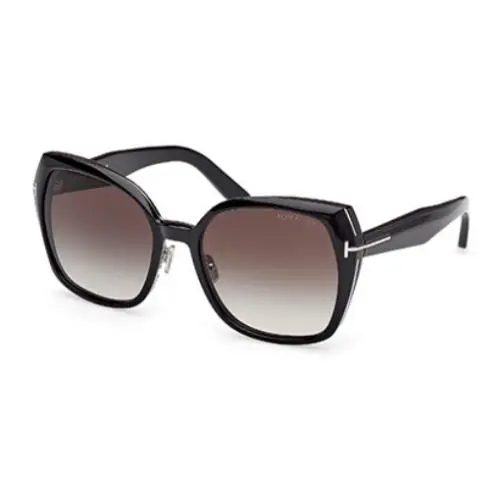Tom Ford FT1223 01B Plum Injected Black Gradient Smoke 58 mm Women`s Sunglasses