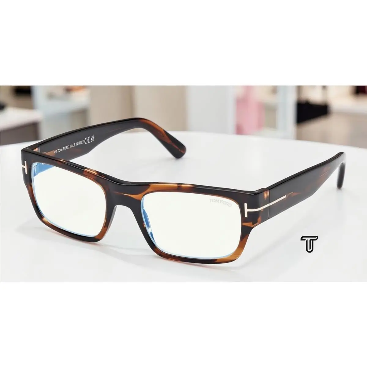 Tom Ford FT6034 B 056 Havana Demo Lens 54 mm Men`s Eyeglasses