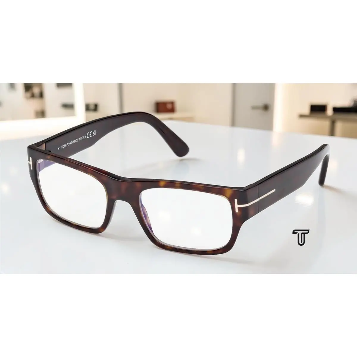 FT6034 B 052 Dark Havana Demo Lens 54 mm Men`s Eyeglasses by Tom Ford