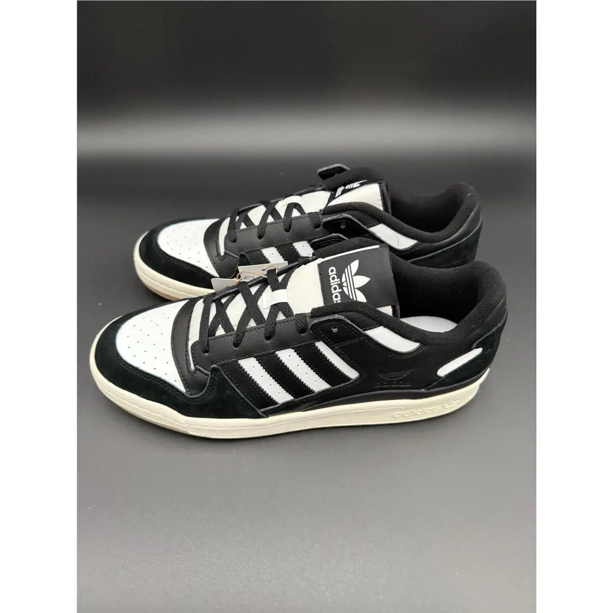 Adidas Originals Forum Low Classic Black Retro White Sneakers ID6857 Mens Size