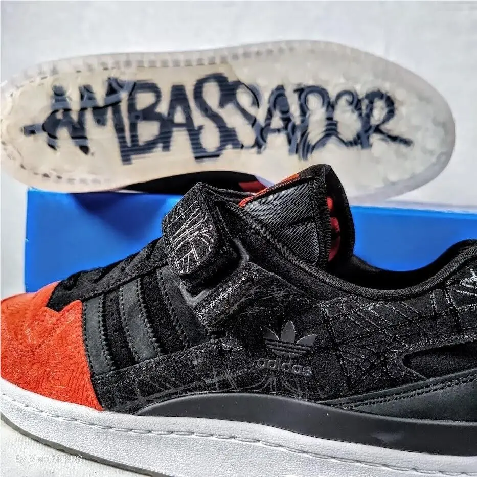 Adidas US 13 Men`s Black Orange White Rare Atlanta Retro Forum Low GZ6604