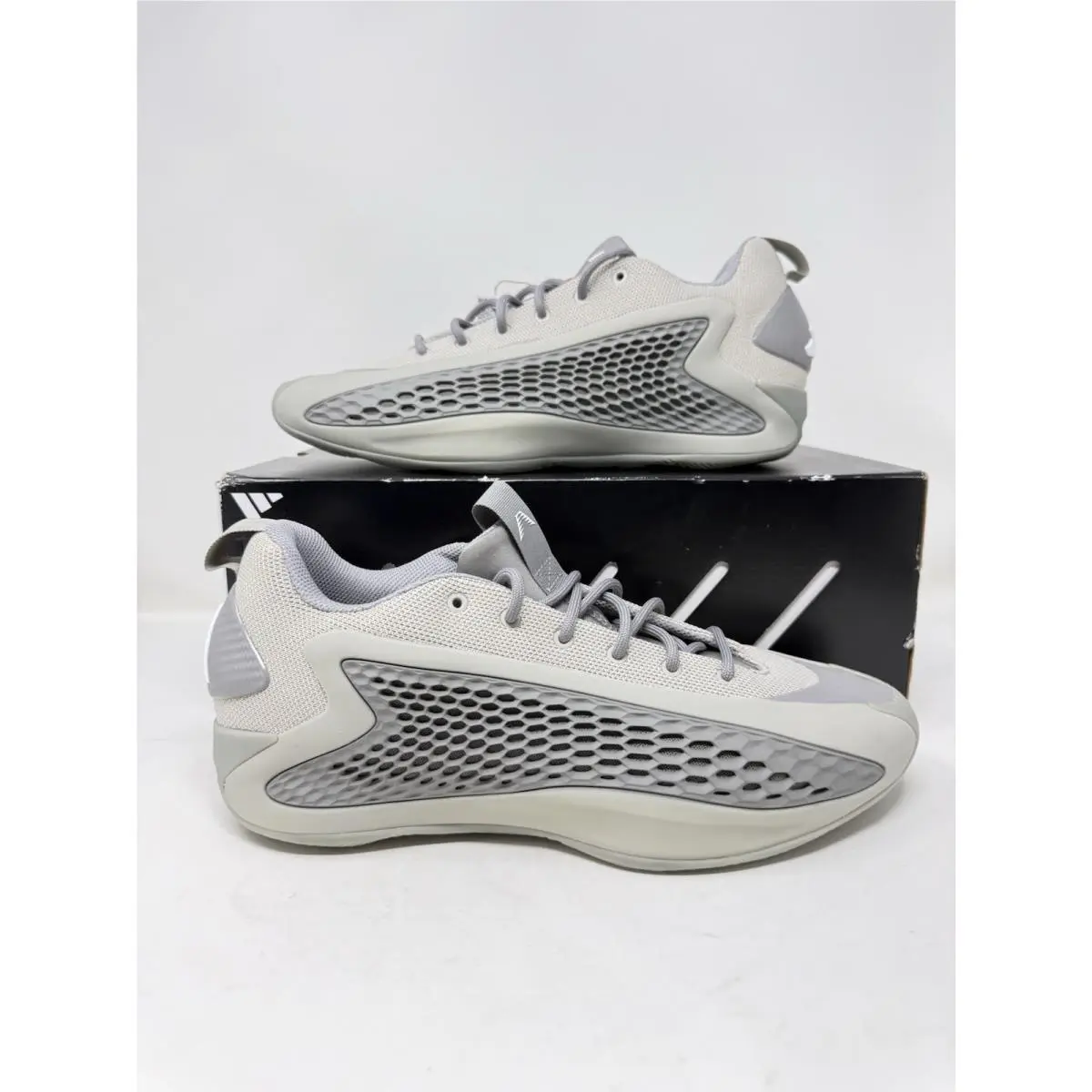 Adidas AE 1 Low Metallic Grey Basketball Shoes JS177 Men’s Size 10.5