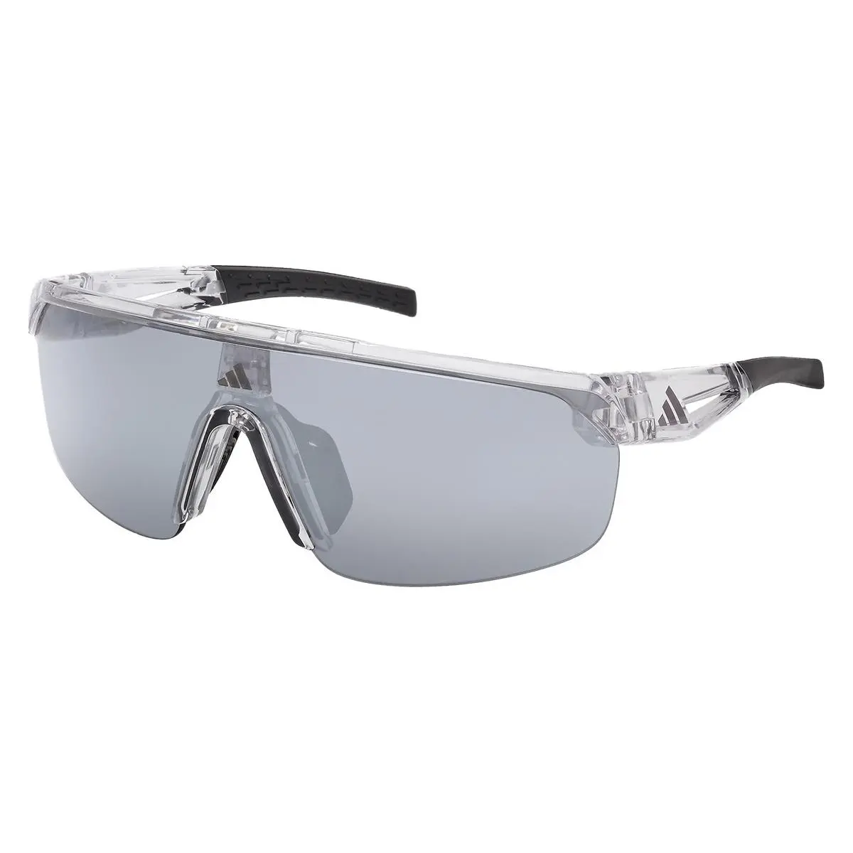Adidas SP0109 26C 00 Sunglasses 135mm Matte Silver Mirror Shield Men’s Sport