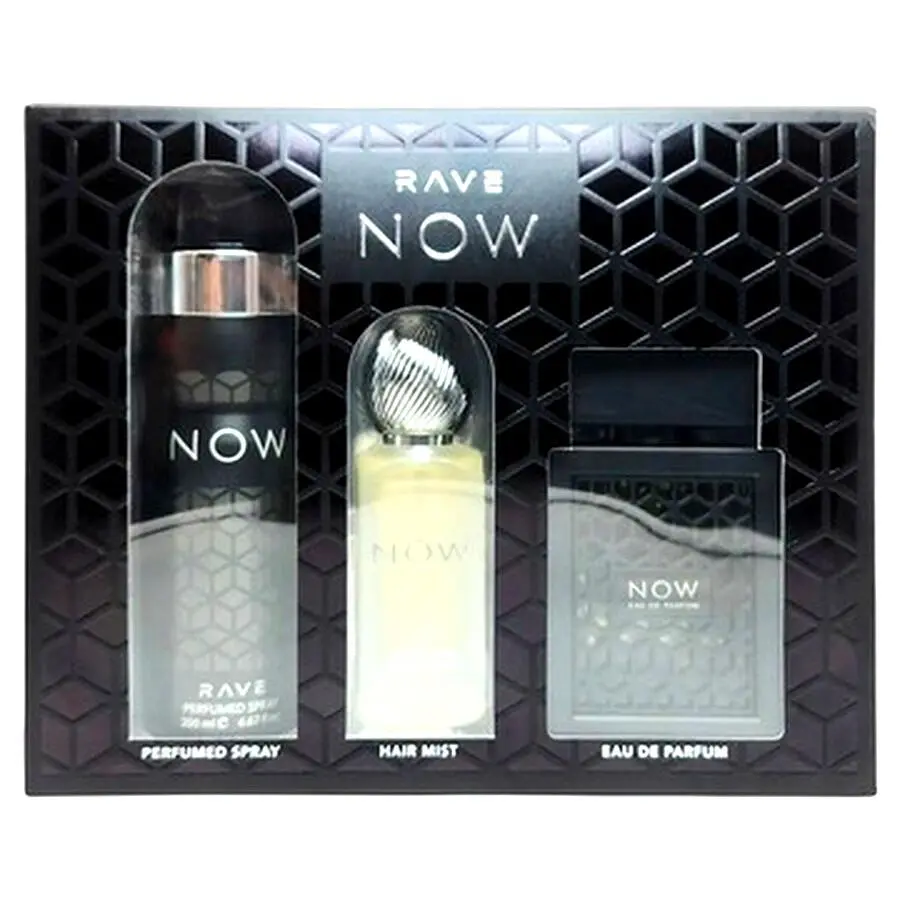 Lattafa Rave Now 3Pcs Set 100mlEDP+50mlHair Mist+200mlSpray