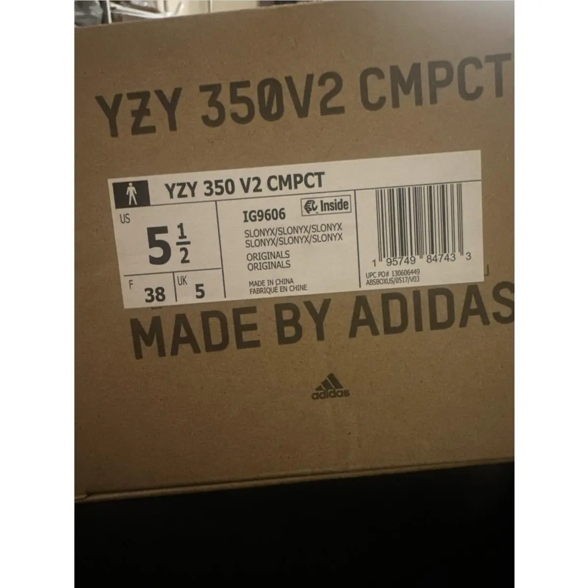 Adidas shoes - adidas YZY 350 V2 CMPCT - IG9606 - Black 6