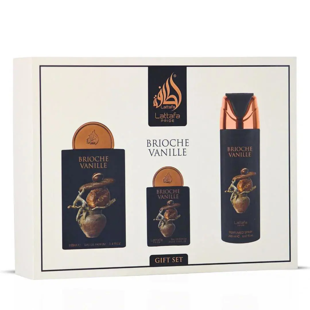 Lattafa Pride Brioche Vanille 3-Piece Eau de Parfum Gift Set Gift Set