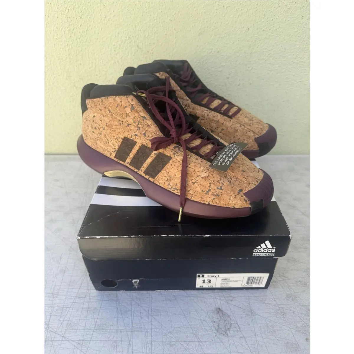 Adidas shoes - adidas Crazy 1 - Crazy - AQ8551 - Maroon Gold Cork (UPC: 0889130317567) 0