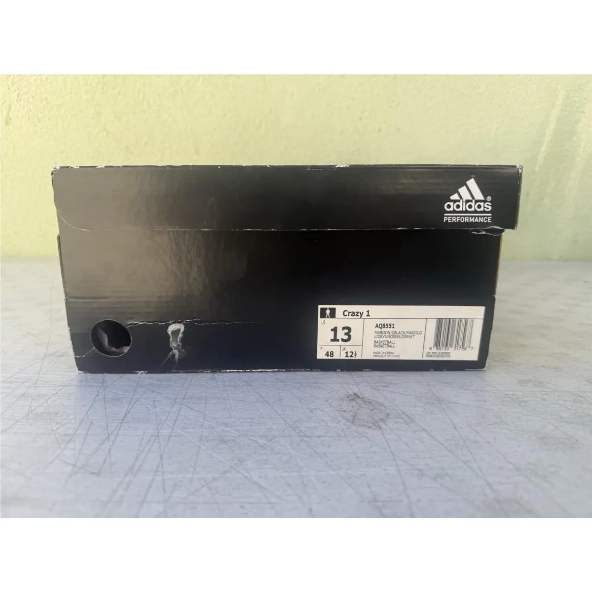 Adidas shoes - adidas Crazy 1 - Crazy - AQ8551 - Maroon Gold Cork (UPC: 0889130317567) 4