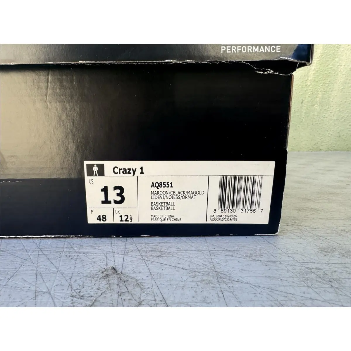 Adidas shoes - adidas Crazy 1 - Crazy - AQ8551 - Maroon Gold Cork (UPC: 0889130317567) 3