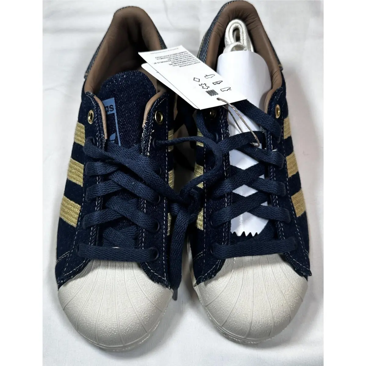 Adidas Originals Superstar 82 Men`s Size 8 Denim Cream White Shoes JH5577
