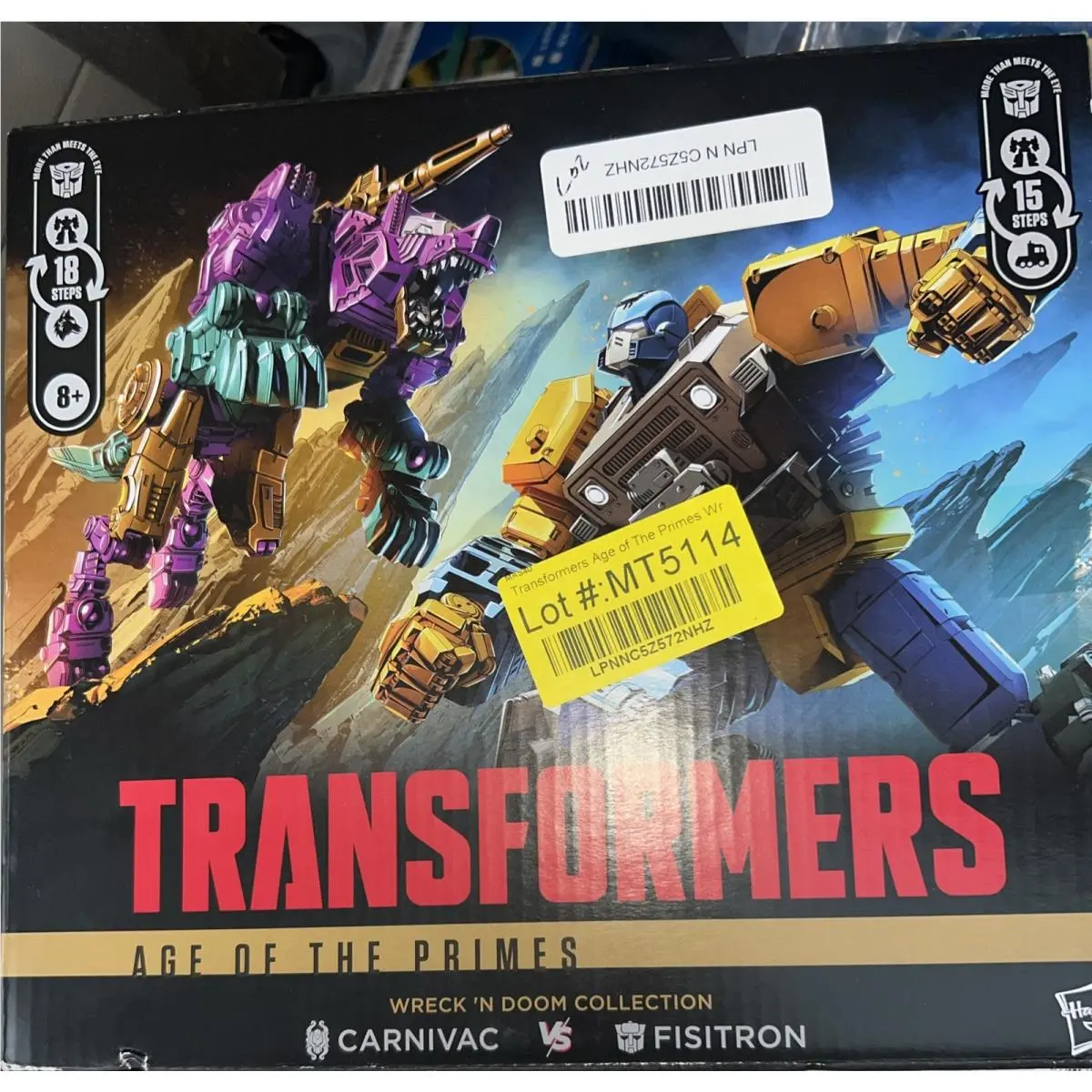 Transformers Age of The Primes Carnivac w/ Headmaster Survivor Vs Fisitron Idw