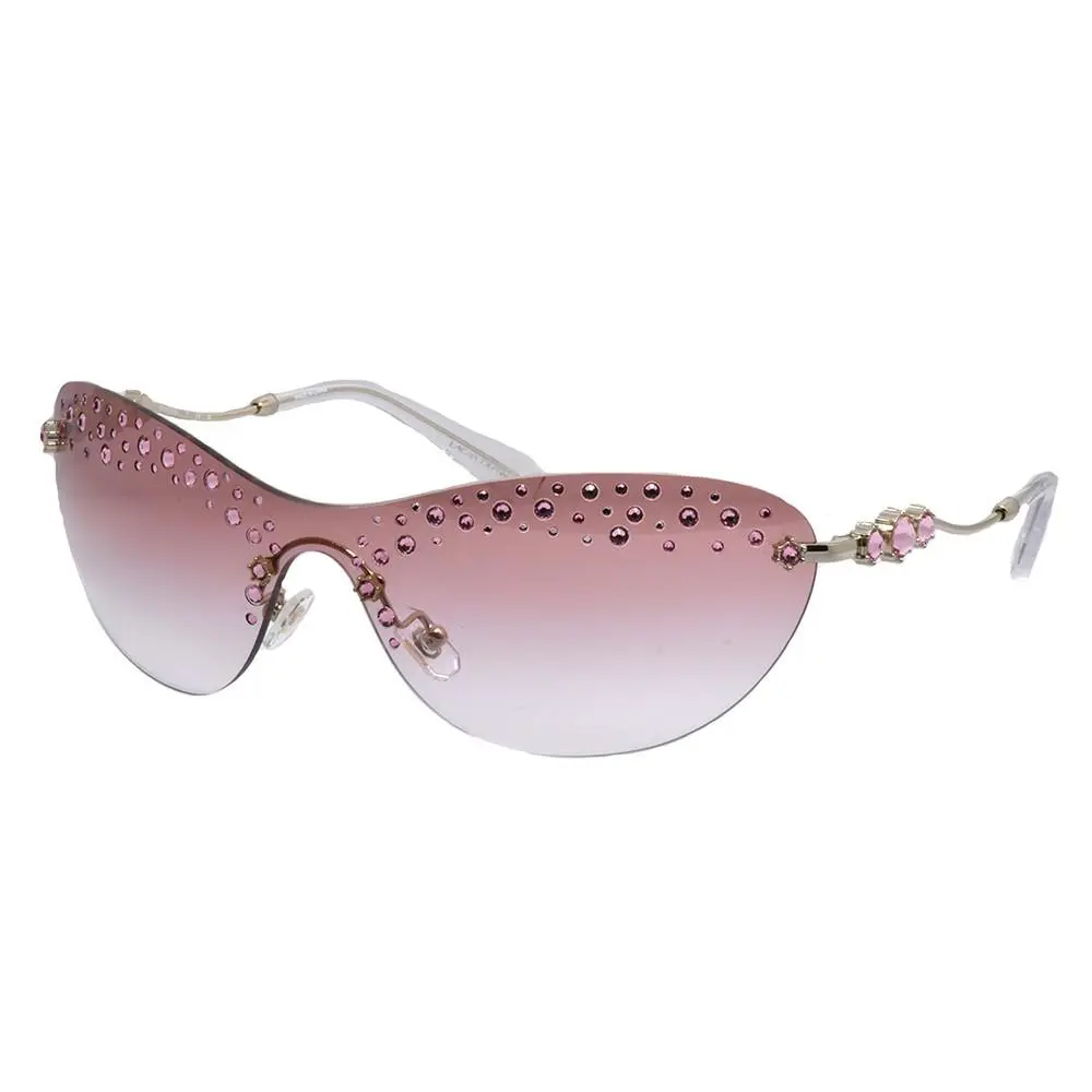 Swarovski SK 7023 40138D Pale Gold Metal Irregular Sunglasses Pink Gradient Lens