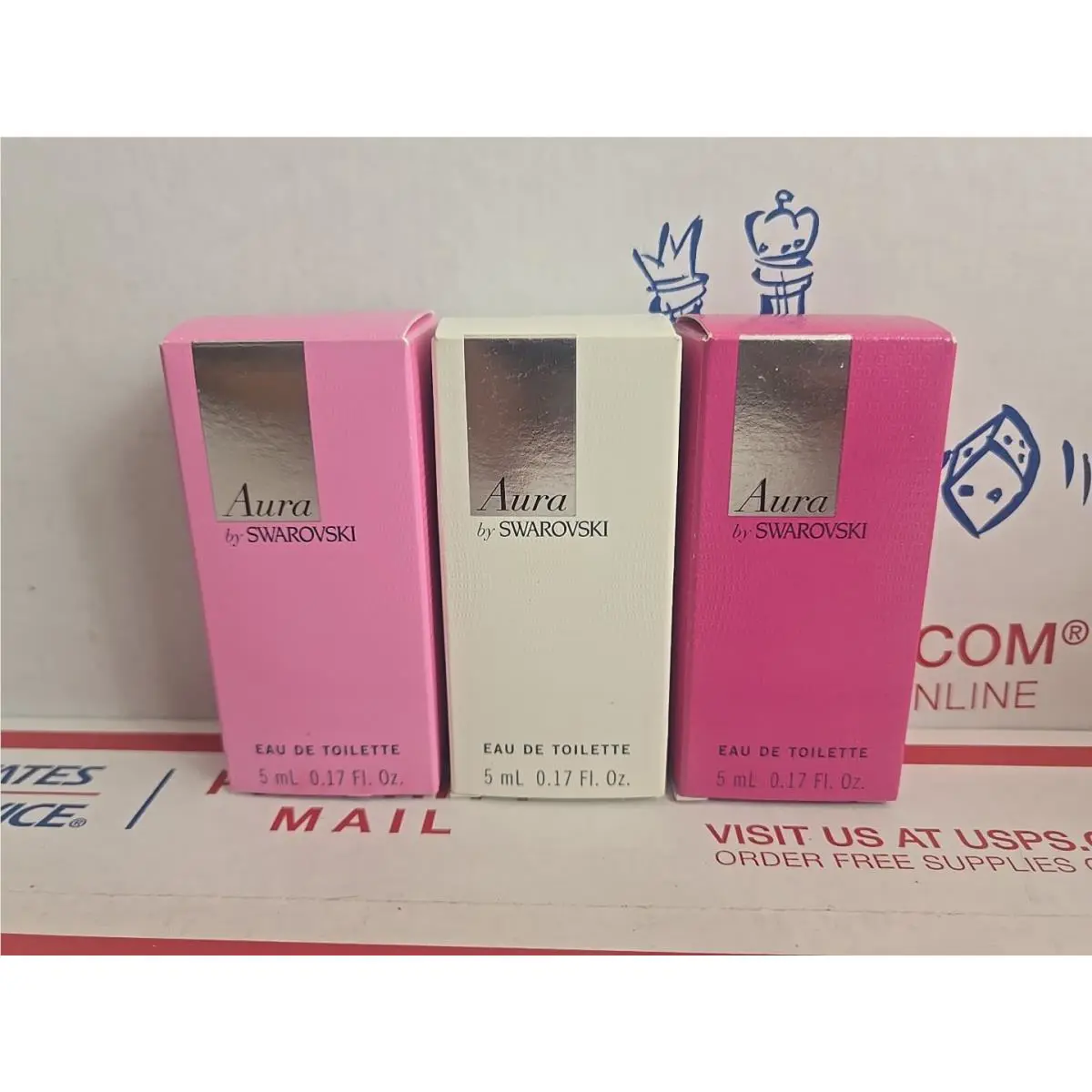 Lot Of 3-Aura by Swarovski Fragrance Collection Eau De Toilette 3 x 5 ml Mini
