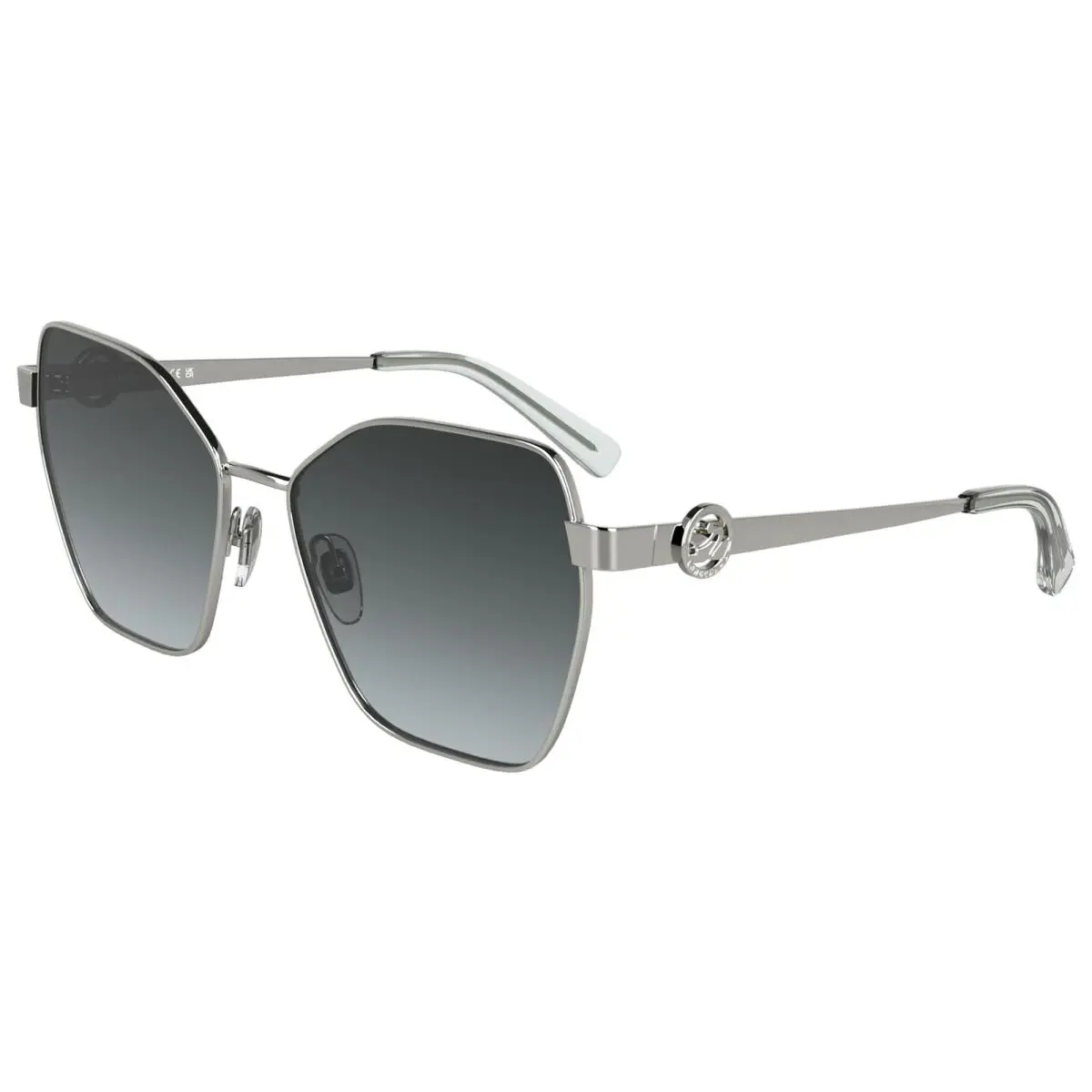 Longchamp Silver-tone Geometric Square Sunglasses w/ Gradient Lens - LO180S 044