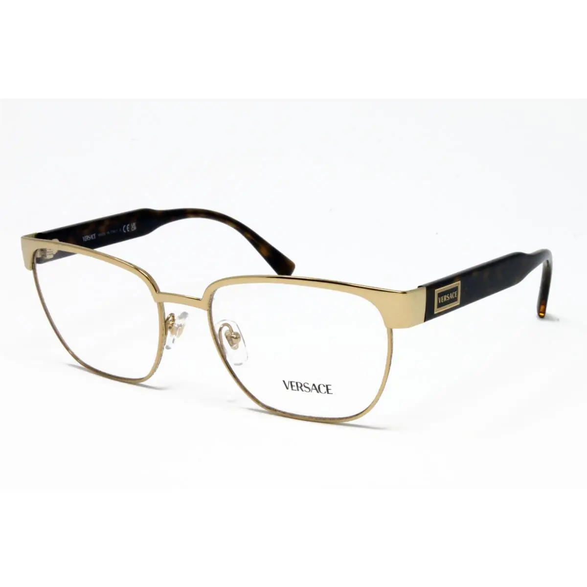 Versace VE1264-1460 Gold 54mm Square Metal Men`s Eyeglasses