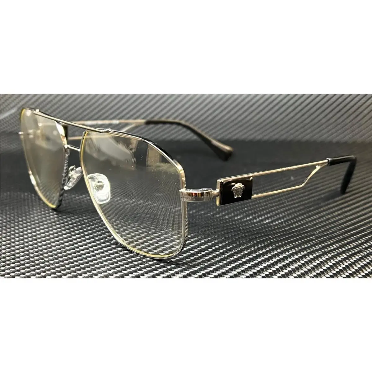 Versace VE1287 1001 Gunmetal Men`s 59 mm Large Eyeglasses