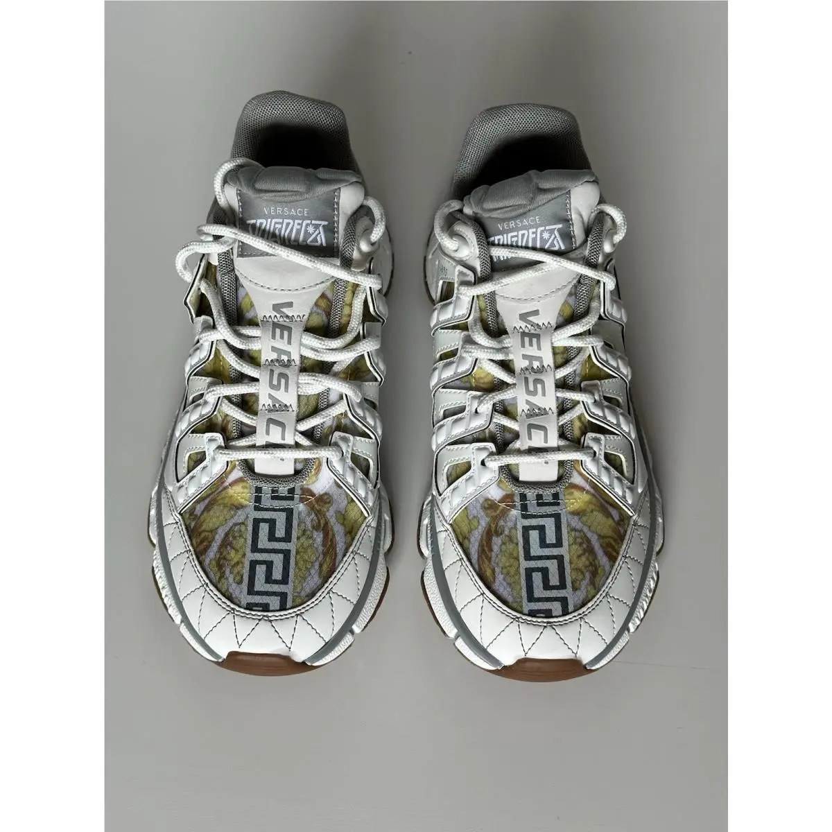 Versace Women’s Trigreca Barocco Sneakers White 11.5 41.5 IT 1004182