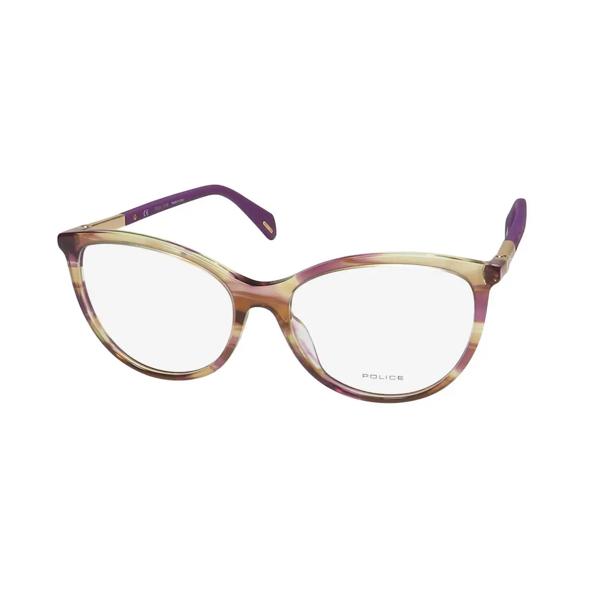 Police VPLA07 Jolie 3 Eyeglasses Italy Full-rim 09G2 Brown Cat Eye 55-16-135