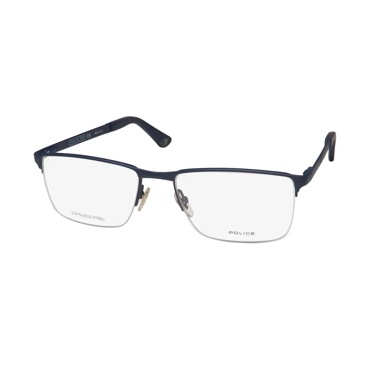Police VPLA59 Origins 26 Eyewear 55-18-145 0H92 Mens Half-rim Rectangular