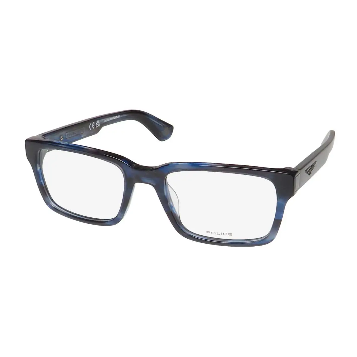 Police VPLE36N Origins Bullet 2 Eyeglasses Square Blue Full-rim 52-19-145